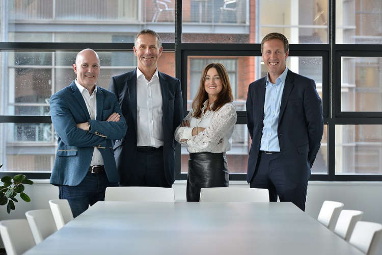 Alun Jones, Hugh Potter, Helen Dolan and Stephen Webber at the former PRD offices